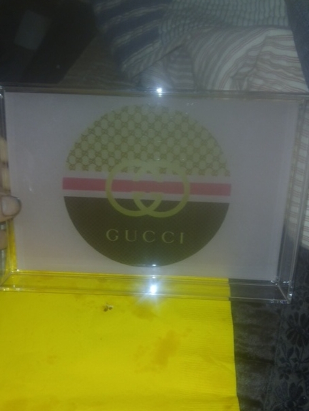 Gucci Clear Jewelry Tray or Dressar Tray Acrylic Luxury Style